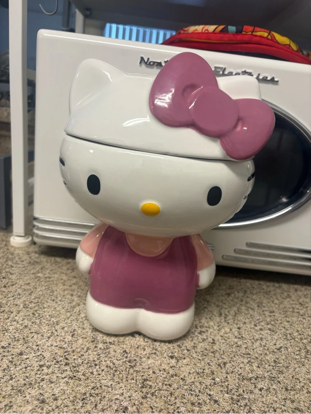 Hello Kitty Ceramic Canister with Pink Bow and Dress
